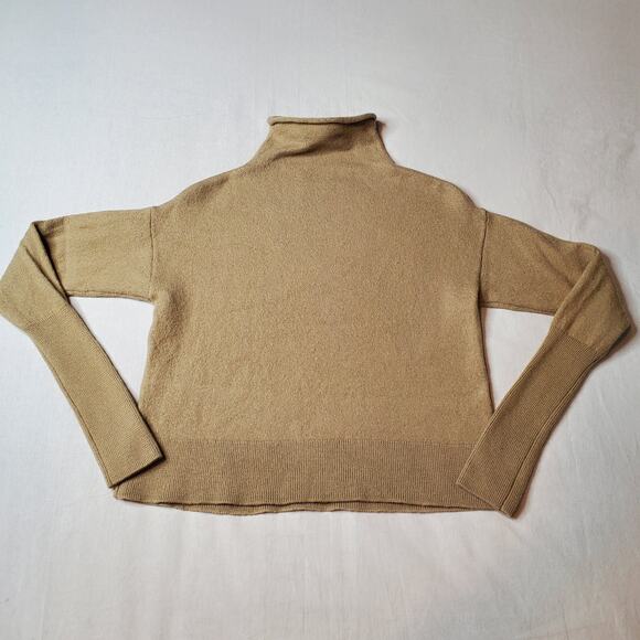 Aritzia Wilfred Women's Size M Cyprie Merino Wool Mock Neck Sweater Beige - Picture 2 of 8